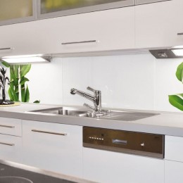 Sklenená kuchynská zástena s potlačou bambus | DoMo-GLASS