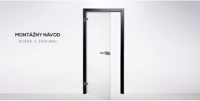 Glass printed hinged glass door designed for a door frame video-manual